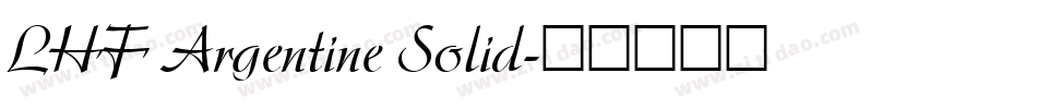 LHF Argentine Solid字体转换